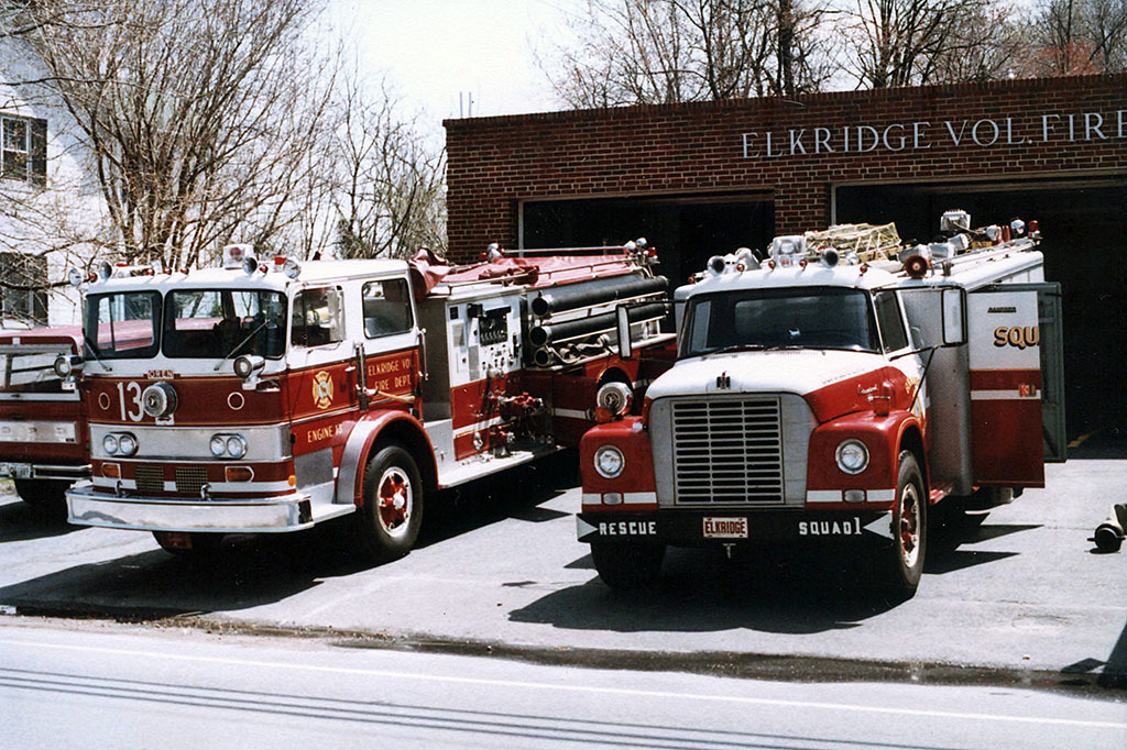 Fire trucks, Elkridge VFD
