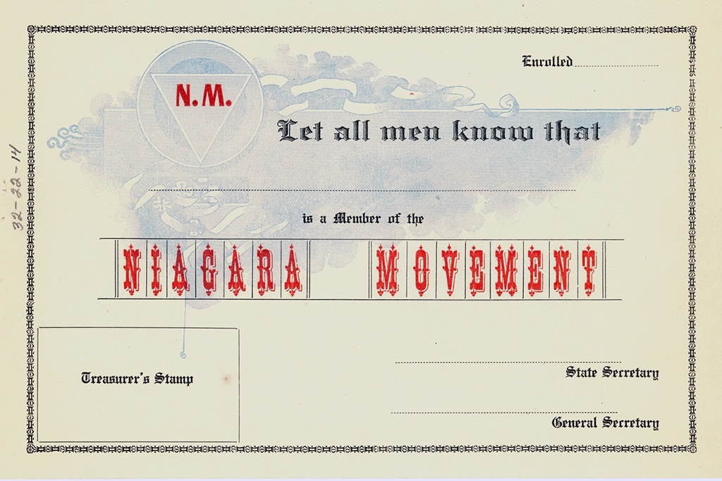 Niagara Movement Membership Certificate