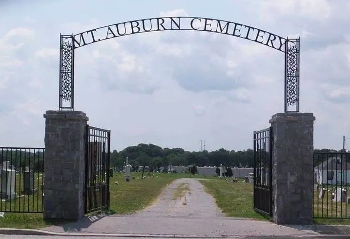 The entrance to Mount Auburn Cemetery