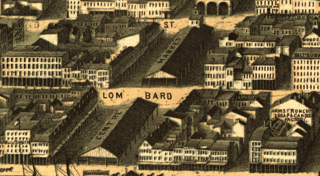 Portion of "Bird's Eye View of the City of Baltimore"