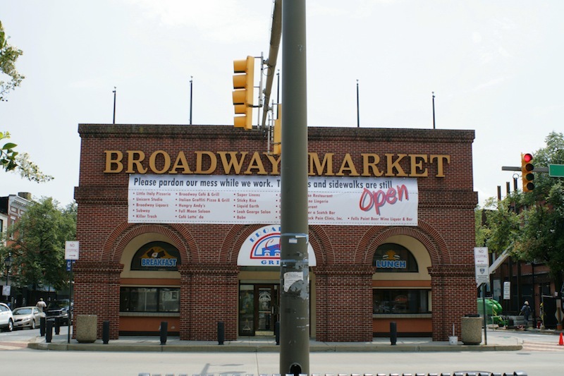 Front, Broadway Market