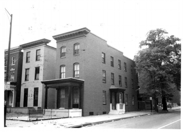 Chissell’s home at 1534 Druid Hill Ave (The house farthest to the right)