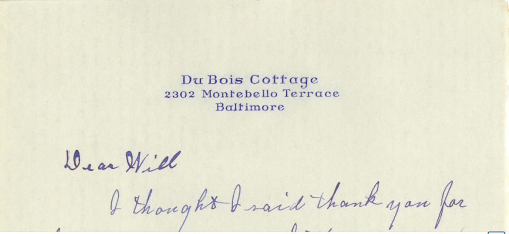 Letterhead used by Du Bois