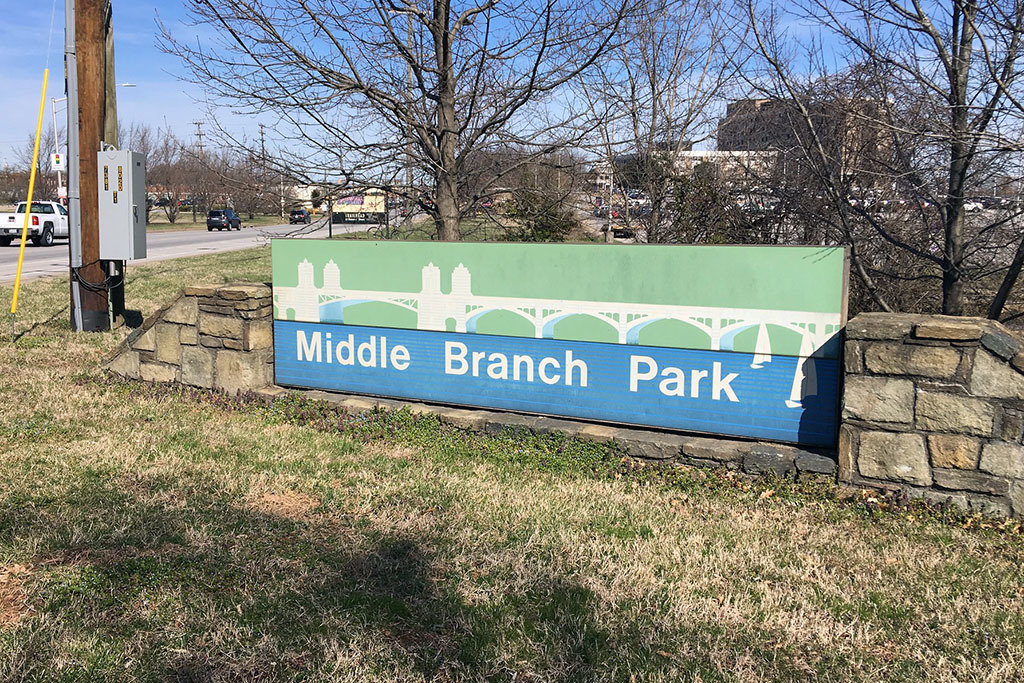 Sign, Middle Branch Park