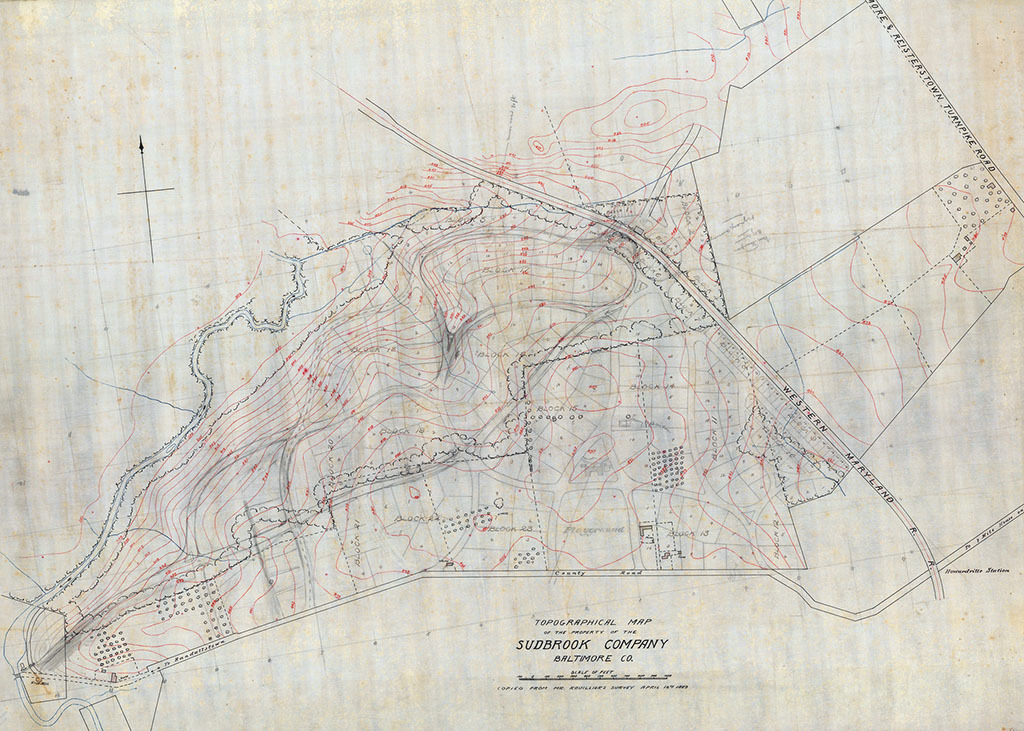 Topographical Map of the Property of the Sudbrook Company