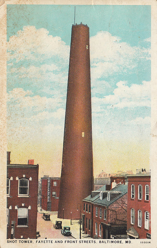 Postcard view of the Shot Tower