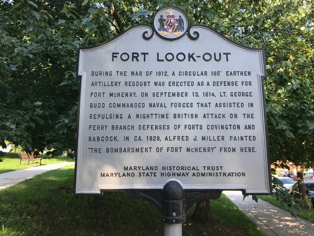 "Fort Look-Out" sign at Riverside Park