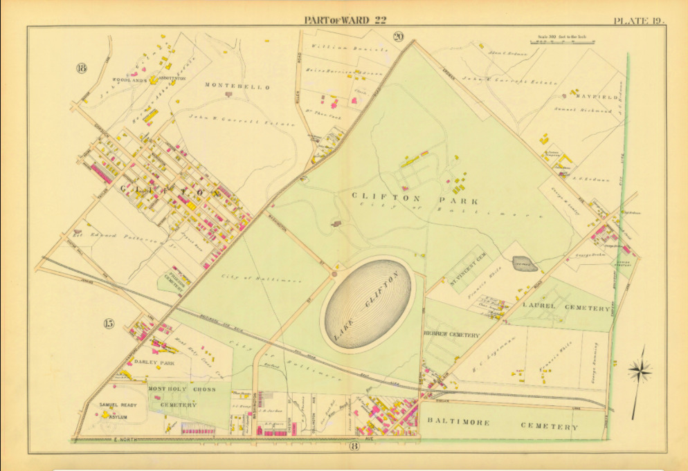 1896 Map of Laurel Cemetery