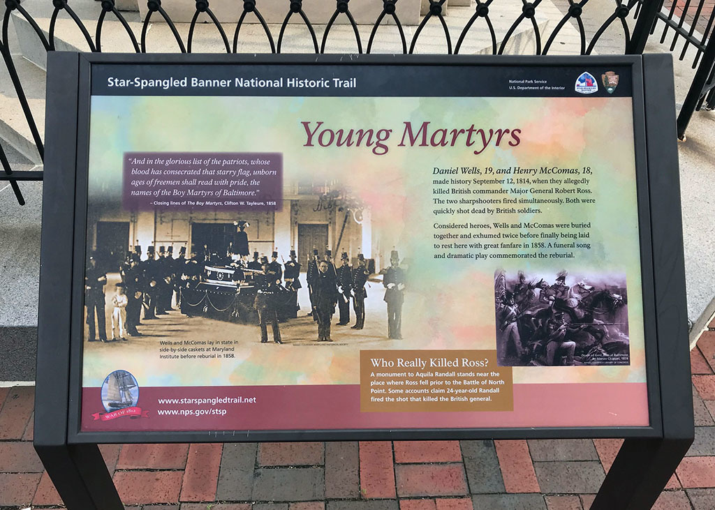 Interpretive sign, Wells and McComas Monument