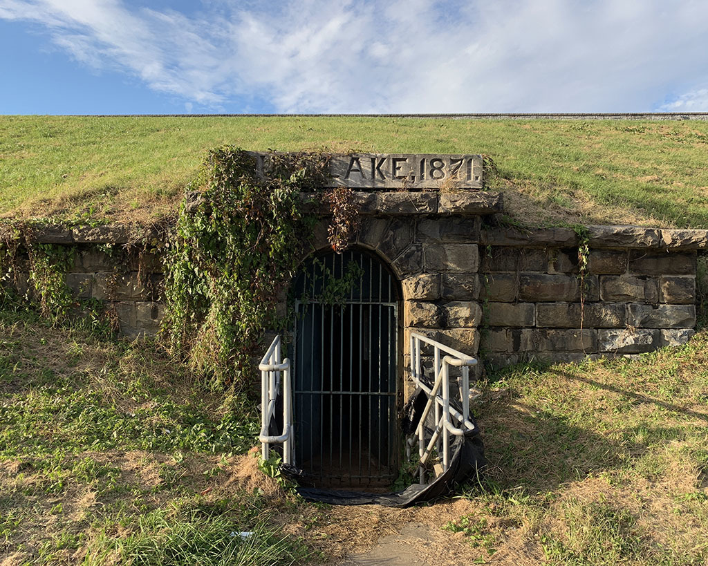Entrance to the vault below the Druid Lake Dam
