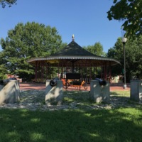 Pavilion and War of 1812 Memorial Cannons