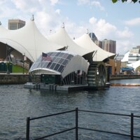 The back of Mr. Trash Wheel