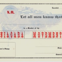 Niagara Movement Membership Certificate