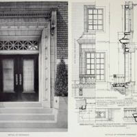 Door and detail drawings, Latrobe Apartment House