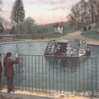 Postcard view of the Seal Pond