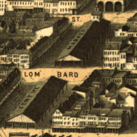 Portion of "Bird's Eye View of the City of Baltimore"