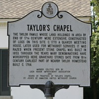 Taylor's Chapel Plaque (2012)