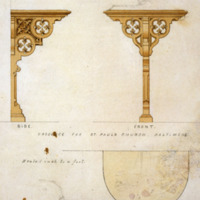 Elevation and plan for credence
