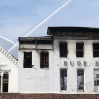 Budeke's Paint after the fire