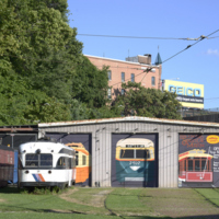 Streetcar storage, Baltimore Streetcar Museum (2015)