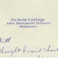 Letterhead used by Du Bois