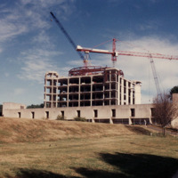 UMBC Library Tower under construction