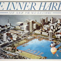 A poster promoting Harborplace and the Inner Harbor