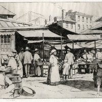 Etching, Lexington Market (1925)