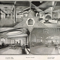 Meeting halls at the Masonic Temple (c. 1906)