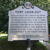 "Fort Look-Out" sign at Riverside Park
