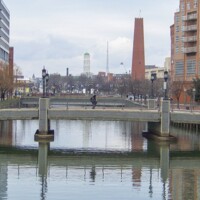 The Jones Falls near the Inner Harbor
