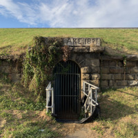 Entrance to the vault below the Druid Lake Dam
