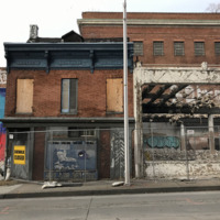 Parking garage demolition at former Martick's Restaurant